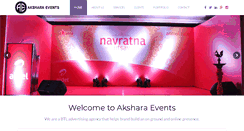 Desktop Screenshot of aksharaevents.com