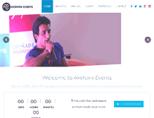 Tablet Screenshot of aksharaevents.com